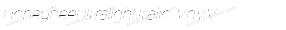 HoneybeeUltralightItalic-VnVV字体转换