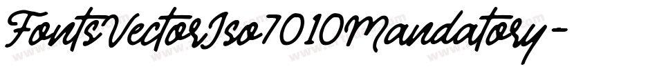 FontsVectorIso7010Mandatory字体转换