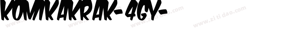 KomikaKrak-4GY字体转换