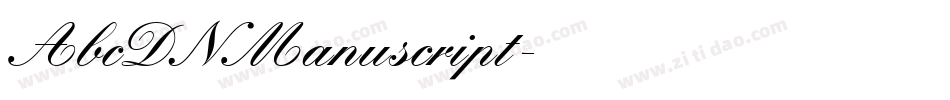 AbcDNManuscript字体转换