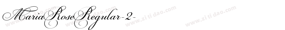 MariaRoseRegular-2字体转换