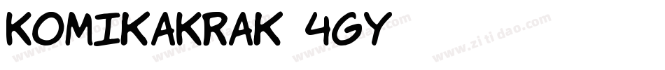KomikaKrak-4GY字体转换