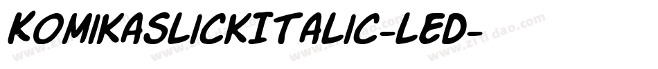 KomikaSlickItalic-lED字体转换