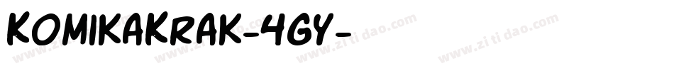 KomikaKrak-4GY字体转换