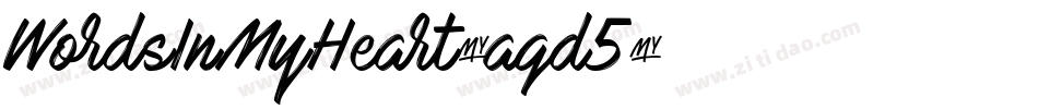 WordsInMyHeart-aqd5字体转换