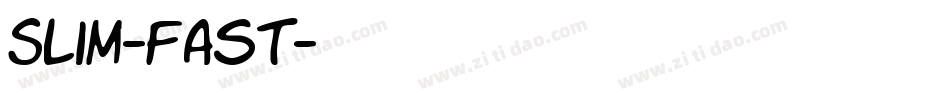 Slim-fast字体转换
