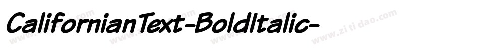 CalifornianText-BoldItalic字体转换