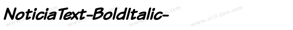 NoticiaText-BoldItalic字体转换
