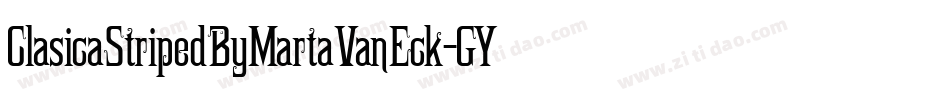 ClasicaStripedByMartaVanEck-GYga字体转换