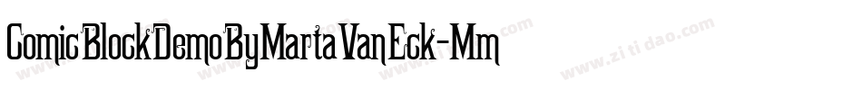 ComicBlockDemoByMartaVanEck-MmYJ字体转换