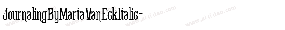 JournalingByMartaVanEckItalic-zqWG字体转换