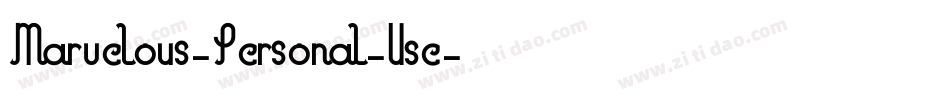 Marvelous-Personal-Use字体转换