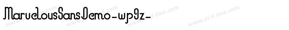 MarvelousSansDemo-wp9z字体转换