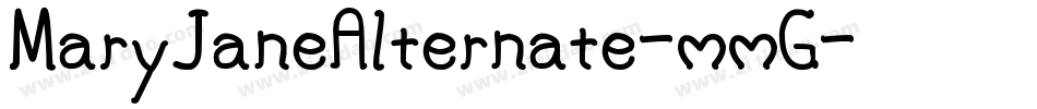 MaryJaneAlternate-mmG字体转换