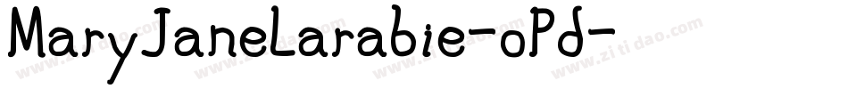 MaryJaneLarabie-oPd字体转换