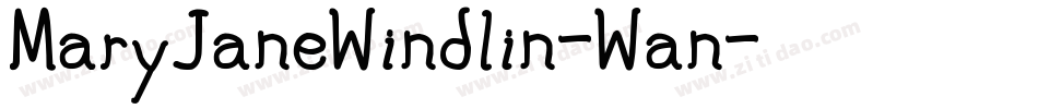 MaryJaneWindlin-Wan字体转换