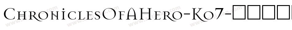 ChroniclesOfAHero-Ko7字体转换