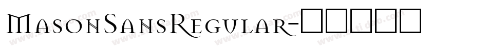 MasonSansRegular字体转换