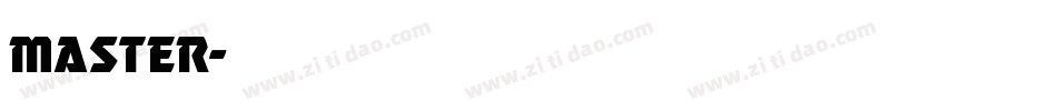 MASTER字体转换