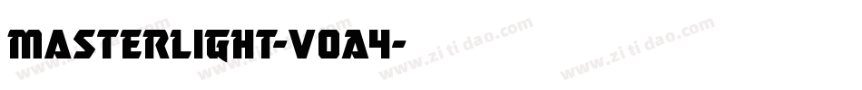 MasterLight-voA4字体转换