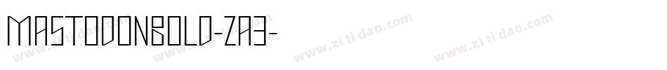 MastodonBold-Za3字体转换