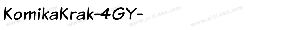 KomikaKrak-4GY字体转换