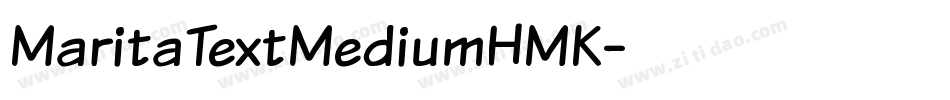 MaritaTextMediumHMK字体转换