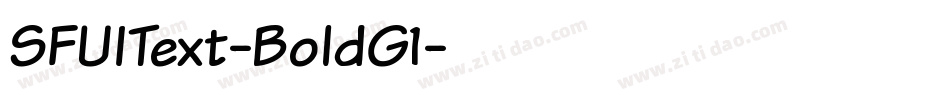 SFUIText-BoldG1字体转换