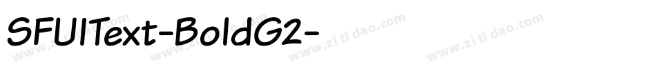 SFUIText-BoldG2字体转换