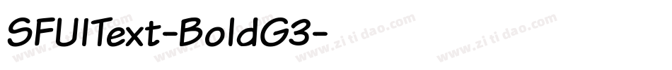 SFUIText-BoldG3字体转换