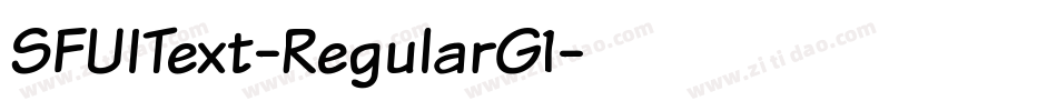 SFUIText-RegularG1字体转换