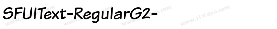 SFUIText-RegularG2字体转换