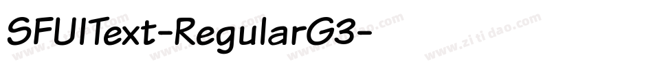 SFUIText-RegularG3字体转换