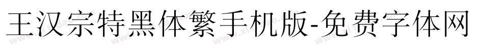 王汉宗特黑体繁手机版字体转换