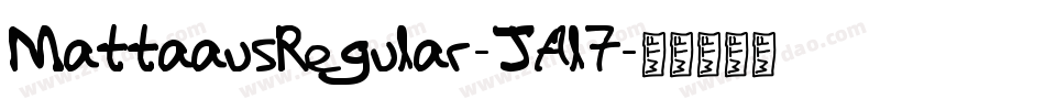 MattaausRegular-JAl7字体转换