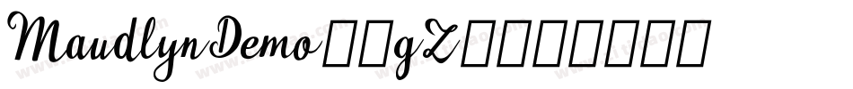 MaudlynDemo-3gZ8字体转换