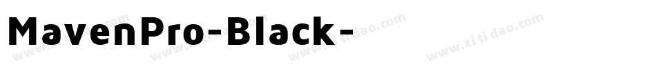 MavenPro-Black字体转换