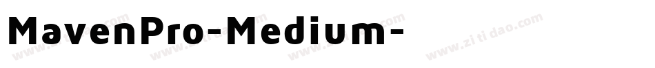 MavenPro-Medium字体转换
