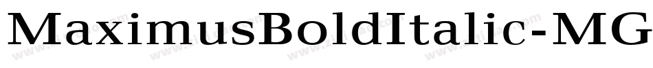 MaximusBoldItalic-MGBp字体转换