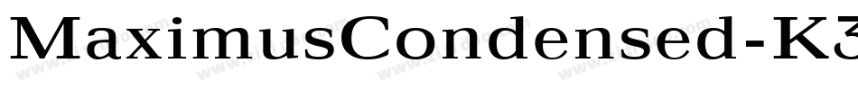 MaximusCondensed-K31W字体转换