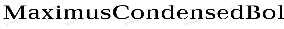 MaximusCondensedBold-20nW字体转换