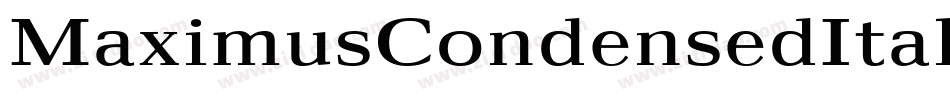 MaximusCondensedItalic-lEVV字体转换