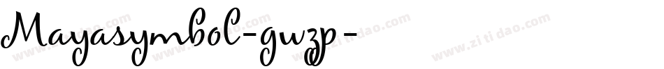Mayasymbol-gwzp字体转换