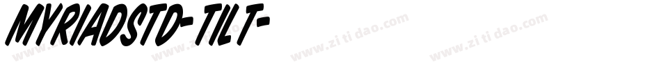 MyriadStd-Tilt字体转换