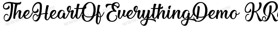 TheHeartOfEverythingDemo-KRdD字体转换 TheHeartOfEverythingDemo-KRdD字体转换