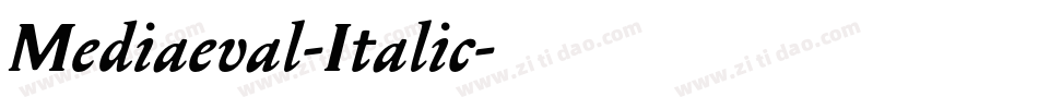 Mediaeval-Italic字体转换