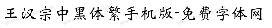 王汉宗中黑体繁手机版字体转换