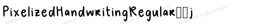 PixelizedHandwritingRegular-8jz2字体转换