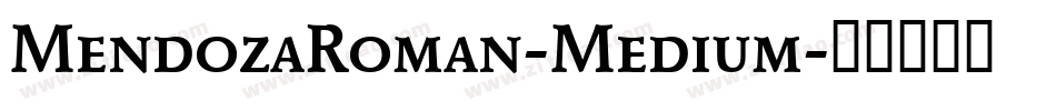 MendozaRoman-Medium字体转换