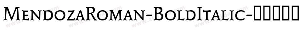 MendozaRoman-BoldItalic字体转换